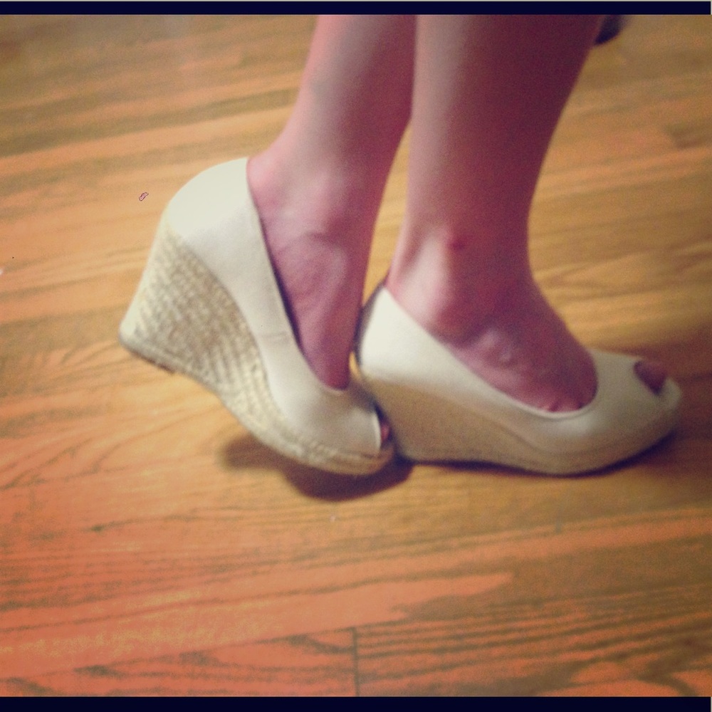 Cream colored wedges